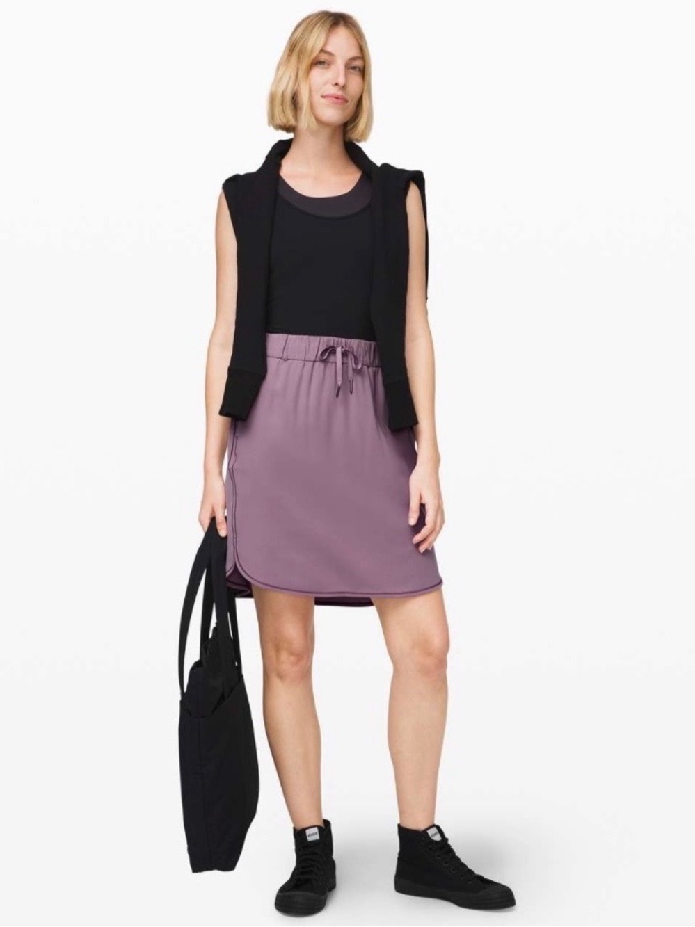 Lululemon on the fly skirt woven size 6 purple pockets